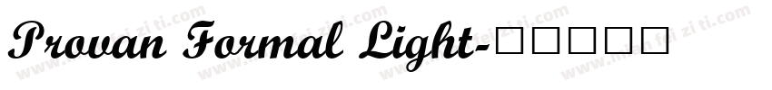 Provan Formal Light字体转换